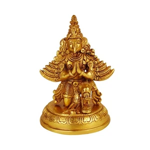 Brass Garuda Idol Statue Vishnu's Vehicle Eagle Statue Figurine Sculpture - Picture 1 of 4
