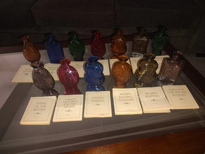 Franklin Mint 1979 DAR Daughters Of America Glass Bottle 13 Set - Image 1 of 3