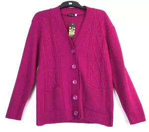 BUTTON UP CARDIGANS 95% ACRYLIC 5%ELST 9 COLS S/M(12-14) M/L(14-16) L/XL(18-20) - Picture 1 of 59