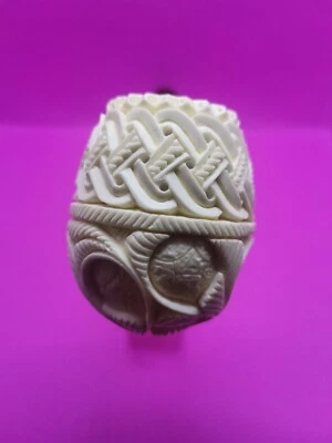 saxofone 1 cachimbos de espuma do mar esculpidos à mão novo mestre H.ege 29x7 cm - Imagem 1 de 4