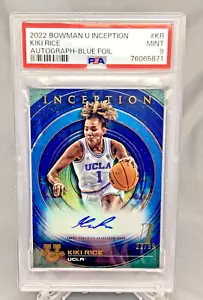 Kiki Rice Auto /99 PSA 9 2022 Bowman U Inception SN AU UCLA Bruins Short Print - Picture 1 of 7