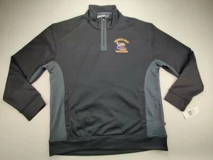 Pennant Sportswear Adult Large 1/4 Zip Black/Grey Pullover Centra Islip "NEW" - Picture 1 of 11