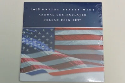 2008 United States Annual Uncirculated Dollar Coin Set - Sealed Set - Image 1 of 2