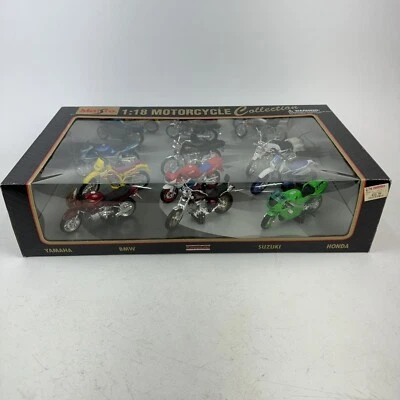 1995 Maisto 1:18 Motorcycle Collection Lot Of 9 Kawasaki BMW Suzuki Honda #32003 - Image 1 of 4