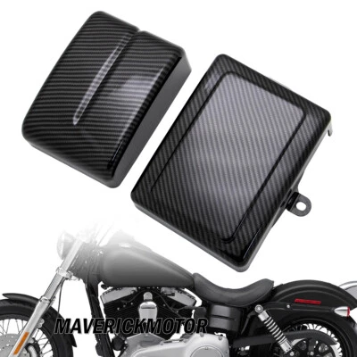 PARA '01-11 HARLEY DYNA FAT STREET BOB SUPER GLIDE BAJA BATERÍA CUBIERTA LATERAL Foto 1 de 4