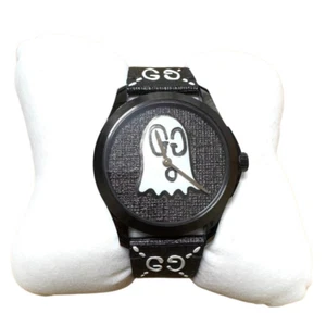 Gucci G-Timeless Ghost Watch 126.4 Black Dial Quartz Vintage Mens Round - Picture 1 of 10