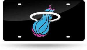 Miami Heat Blue Ball Logo Laser Cut Tag for Car Truck SUV 12" x 6" NBA - Foto 1 di 4