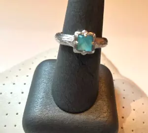 Anello doppio Ariva argento sterling turchese misura 8 - Foto 1 di 4