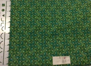 Marcus Brothers Laura Wagner Green Swirl Print Cotton Fabric By the Yard - Picture 1 of 1