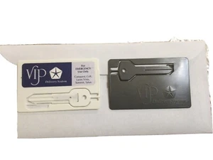 MOPAR CHRYSLER DODGE EMERGENCY SPARE KEY BLANK CREDIT CARD SIZED OEM VIP - Bild 1 von 2