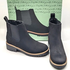 Bota Chelsea Kensie Girl “Kayla” Microfibra Gamuza Cremallera Lateral Suela (Negro) NUEVA - Imagen 1 de 18