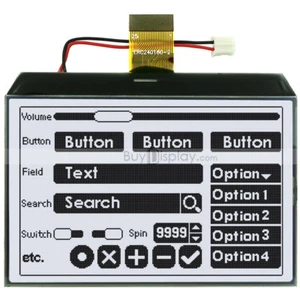 3.4"Graphic LCD COG Module 240x160 ,Single Sided FPC,Optional Touch Panel Screen - Picture 1 of 7