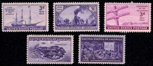 1944 francobollo USA #922-926 Set anno commemorativo completo 5 pz nuovo di zecca - Foto 1 di 1