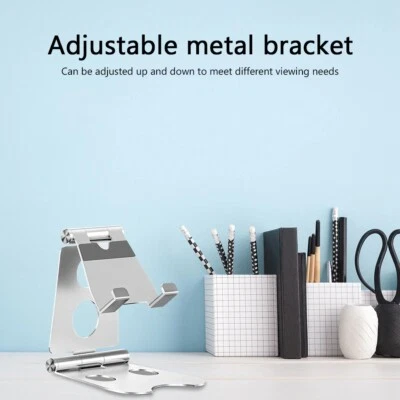 Soporte universal plegable de aluminio para teléfono móvil soporte de escritorio para tableta de metal de aleación Foto 1 de 4
