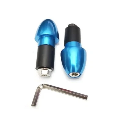Stabilizzatori Contrappesi Bilancieri Manubrio Blu Universali per Moto Scooter - Immagine 1 di 4