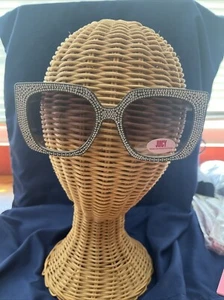 JUICY COUTURE OVERSIZED “JACURA” SQUARE SERIOUS FASHIONISTA BLING SUNGLASSES NWT - Picture 1 of 8