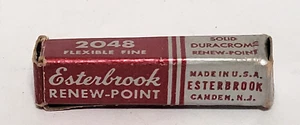 Pluma Estilográfica Esterbrook Duracrome Punto de Renovación #2048 Plumín - Nueva en Caja - Flexible Fina - Imagen 1 de 4