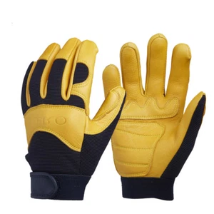 Deerskin Driver Leather Security Protection Safety Working Racing Motor Gloves - Imagen 1 de 6