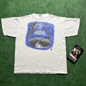Rara T-SHIRT VINTAGE TULTEX 1995 APOLLO 13 Astronaut Space promotion XL XLarge - Foto 1 di 10