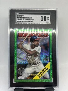 Hank Aaron 2023 Topps Series 2 Green Refractor 90/99 SGC 10 GM Atlanta Braves - Picture 1 of 3