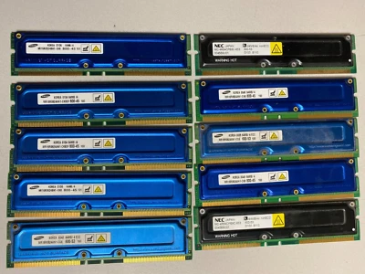 10 pieces lot Samsung  64MB Rambus Non ECC  Memory - Image 1 of 2