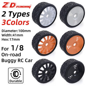 ZD Racing 100mm Rubber Tyres Wheel for Redcat HSP HPI Kyosho Hobao 1/8 Buggy Car