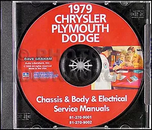 1979 Chrysler Plymouth Negozio Manuale CD NEWPORT Nuovo Yorker Cordoba Lebaron, - Foto 1 di 3