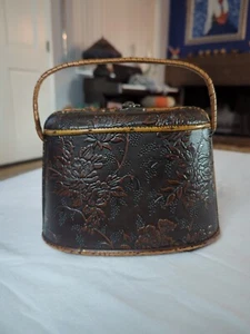 Vintage Ornate Wooden Handbag - Picture 1 of 14