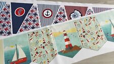 Outdoor / Indoor Bunting Nautical Theme Bunting Flags Panel DIY Fabric Panel