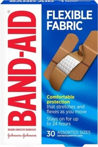 Aid Brand Flexible Fabric Adhesive Bandages for Comfortable Flexible Sizes 30pcs - Picture 1 of 5