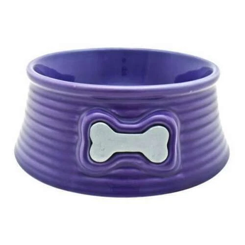 DOGIT Keramiknapf 350 ml violett mit Knochendesign - Bild 1 von 1