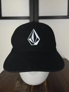 Volcom Hat Cap Fitted Adult Extra Large Black Embroidered Cotton Blend Skate - Picture 1 of 12