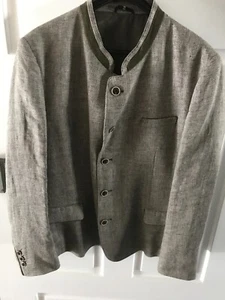 grau meliertes Trachten Jackett -58/60- Bergsteiger Stockerpoint- 100 % Leinen - Bild 1 von 12