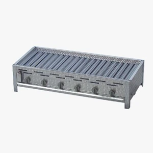 Gastrobräter Edelstahl Gasgrill 6 flammig Gastrogrill mit Rost 114 x 53 x 27 cm - Bild 1 von 4