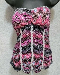 Labanga Womens Shirt Top Blouse Size 2X Pink Purple Black NEW - Picture 1 of 12