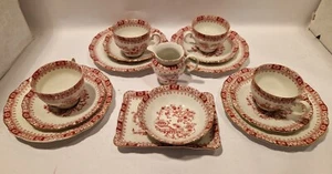 D18-AC 15x SELTMANN WEIDEN THERESIA CHINA ROT GOLDRAND PORZELLAN GESCHIRR TELLER - Bild 1 von 9