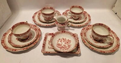 D18-AC 15x SELTMANN WEIDEN THERESIA CHINA ROT GOLDRAND PORZELLAN GESCHIRR TELLER - Bild 1 von 4