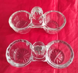 2 x Saliere - Vintage - Menagen für Salz und Pfeffer - aus Pressglas - Bild 1 von 5