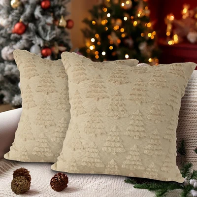 Christmas 18X18 Throw Pillow Covers Set of 2, Winter Chrismas Tree Throw Pillow  - Image 1 of 4