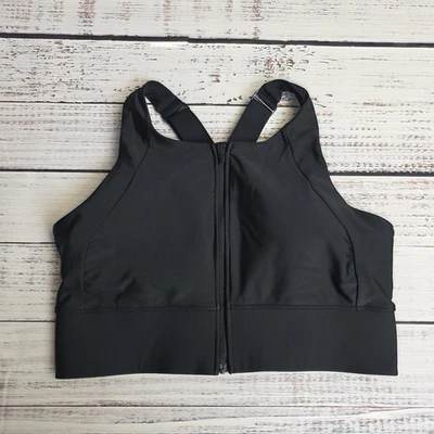 Женские купальные бюстгальтеры Coolibar попурри на молнии UPF 50 черные средние 10644 нейлон спандекс - Изображение 1 из 4