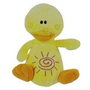 Vintage Zuckerhut gelb Plüsch Ente Plüsch orange Füße Sonne Design Stofftier - Bild 1 von 4