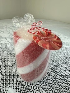 Pier 1 Imports GLITZER Pfefferminz ZUCKERSTANGE WEIHNACHTSSÄULE Urlaub KERZE - Bild 1 von 6