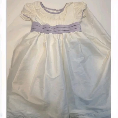 Vestido Laura Ashley Marfil con Suave Lavanda Brillo Niñas Talla 6 Angélico Envío Gratis  Foto 1 de 4