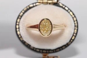 18k Gold 1,51 ct heller ausgefallener Solitärring Ovalschliff GIA zertifiziert - Bild 1 von 19