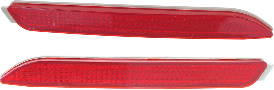 For 2003-2009 GX470 Bumper Reflector Front Red Plastic SET PAIR — 第 1/4 张图片