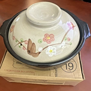 Dolsot Sizzling Hot Pot für Bibimbap koreanischer irdener Topf offene Box Größe 19 - Bild 1 von 18