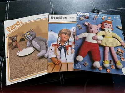 3 X Toy Knitting Patterns..the One Has Been Repaired .. - Image 1 of 4