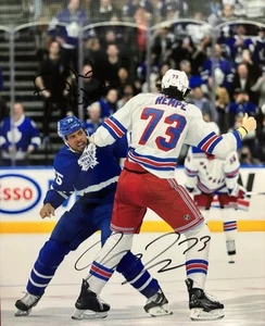 Matt REMPE Signed 8x10 Photo NY RANGERS TOUGH GUY! “FIGHT NIGHT” W/ Reaves W/coa - Bild 1 von 3