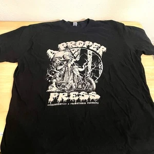 T-shirt grafica nera American Apparel taglia 2XL - Foto 1 di 4