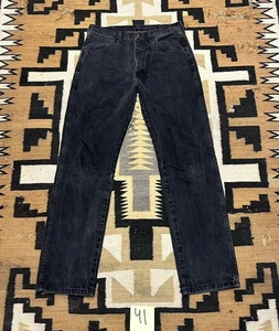 Vintage Rustler Wrangler Black Denim Jeans Size 34x32 - Picture 1 of 10